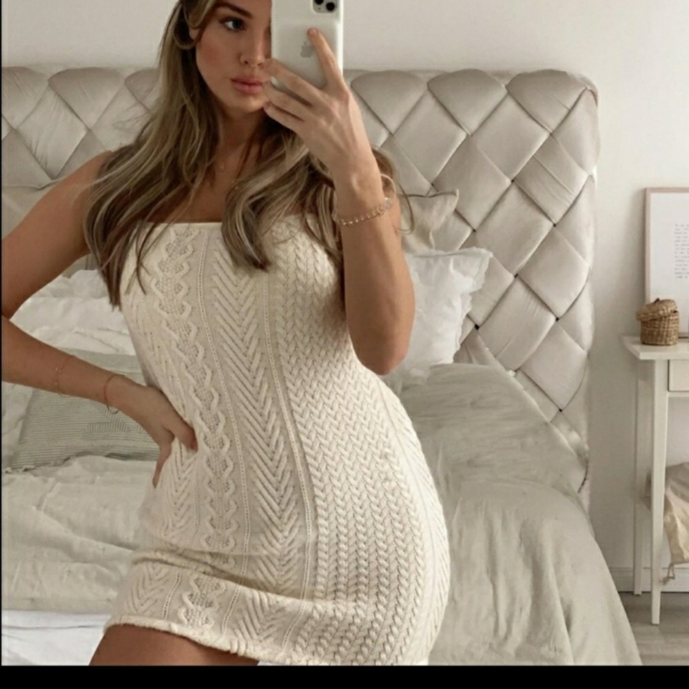 Zara cable knit mini dress